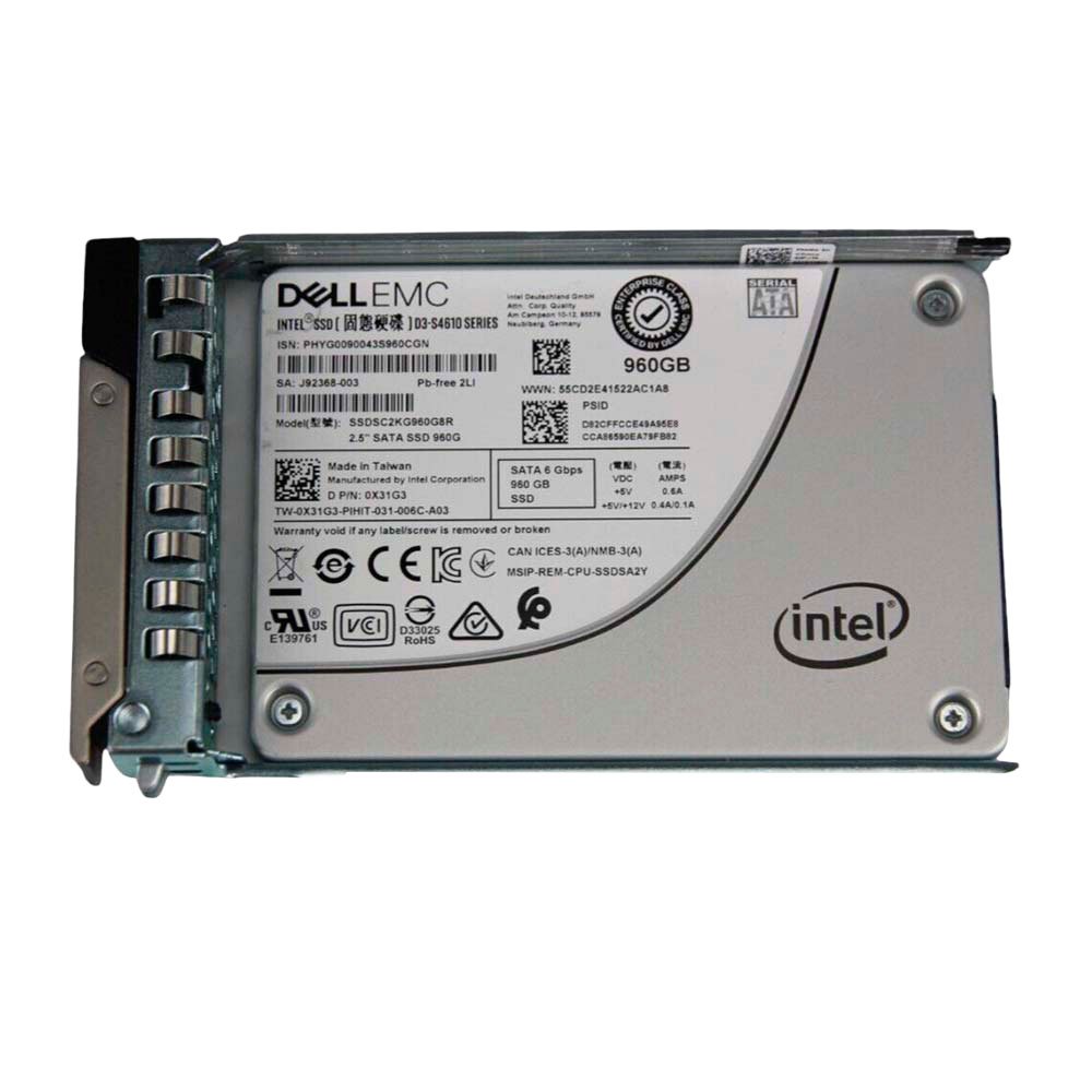 DISCO DURO PARA SERVIDOR DELL 960GB SATA 2.5" 6Gb/s MU SSD SFF